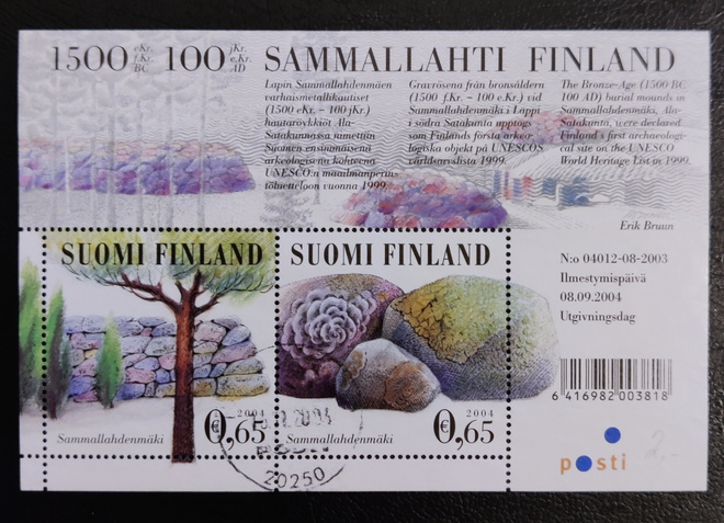 2004 blokki BL36 Sammallahdenmäki - leimattu