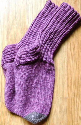 Naisten violetit villasukat - koko 37