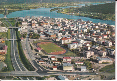 Rovaniemi. ilmakuva. stadion, silta .e321