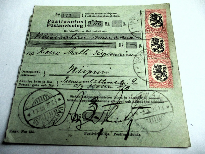 1928 Wärtsilä As. postiosoitus Viipuriin