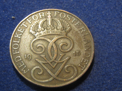 5 öre 1915. Ruotsi-Sweden
