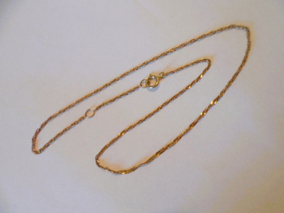 Kultainen 14K nilkkaketju