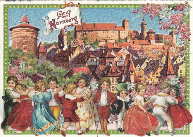 Nürnberg punaiset katot (Tausendschön-kortti)