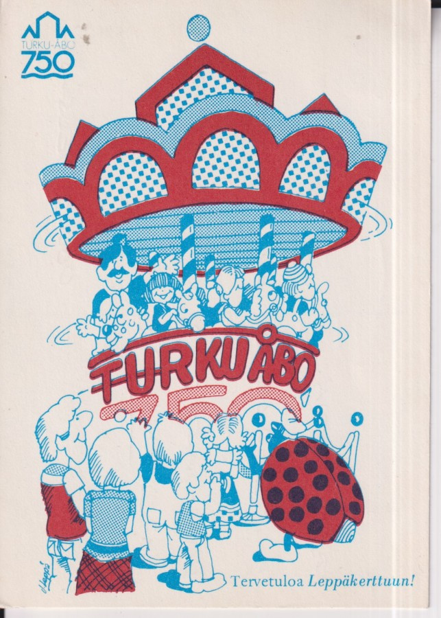 Turku, Messut 10.-19.8.-79 Leppäkerttu, piirroskortti , e38