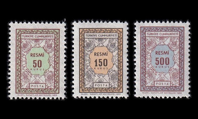 Turkki D_112-4 ** Virkamerkit (1968)