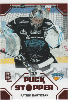 2026/27 Bluelinen Puck Stopper Red Bartosak Pelicans /40