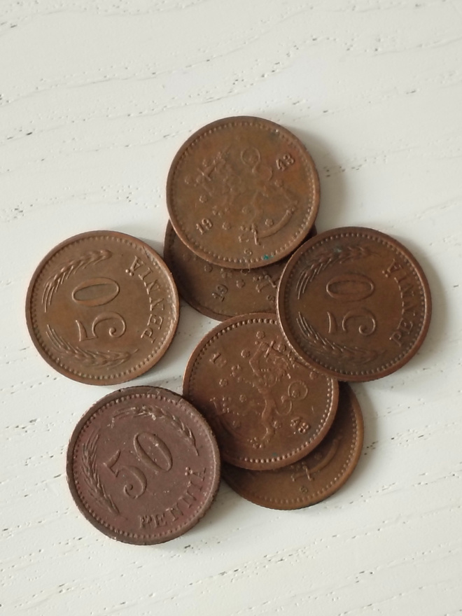 50 penniä 1943 7kpl