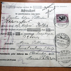 1920 Hki osoitekortti Kotkaan m/s Walpas, avresat - pikkukuva 1