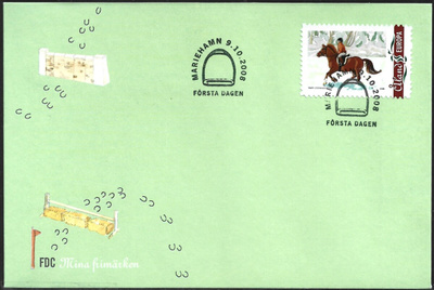 FDC Åland 2008 V 3  Omakuvapostimerkki 3  LaPe ÅL OK 3