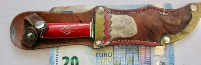 VANHA Puukko Partio Suomen Lippu Iisakki Järvenpää HIENO