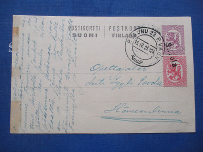 1921 Silvola (Kerimäki) rivil s + pvl 23 ehiöllä