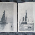 kaksi vintage purjevenepostikorttia - 1900-luku alku - pikkukuva 1