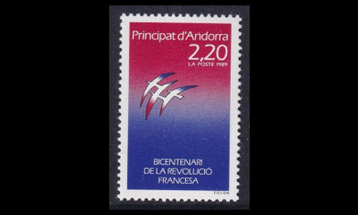 Andorra Fr 397 ** Ranskan vallankumous 200v (1989)