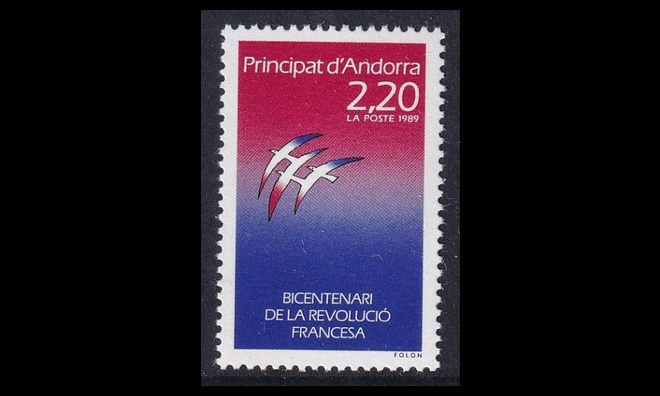 Andorra Fr 397 ** Ranskan vallankumous 200v (1989)