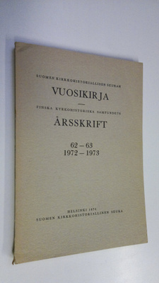 Suomen kirkkohistoriallisen seuran vuosikirja 1972-1973