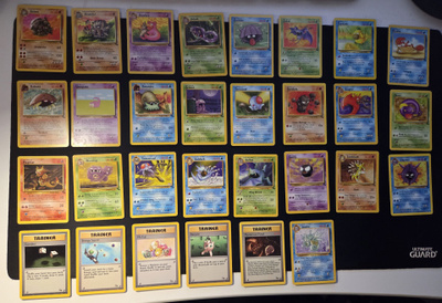 Pokemon Fossil Uncommon + Common kortit 30 kpl
