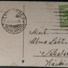 Joulukortti Sally L-n, Tampere 1924, merkkinä saaris 30 p - pikkukuva 2