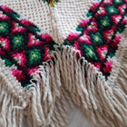 Retro / Vintage neulottu villa Poncho - koko S - pikkukuva 3