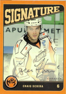 2013-14 Cardset GRAIG SCHIRA signature nimmari