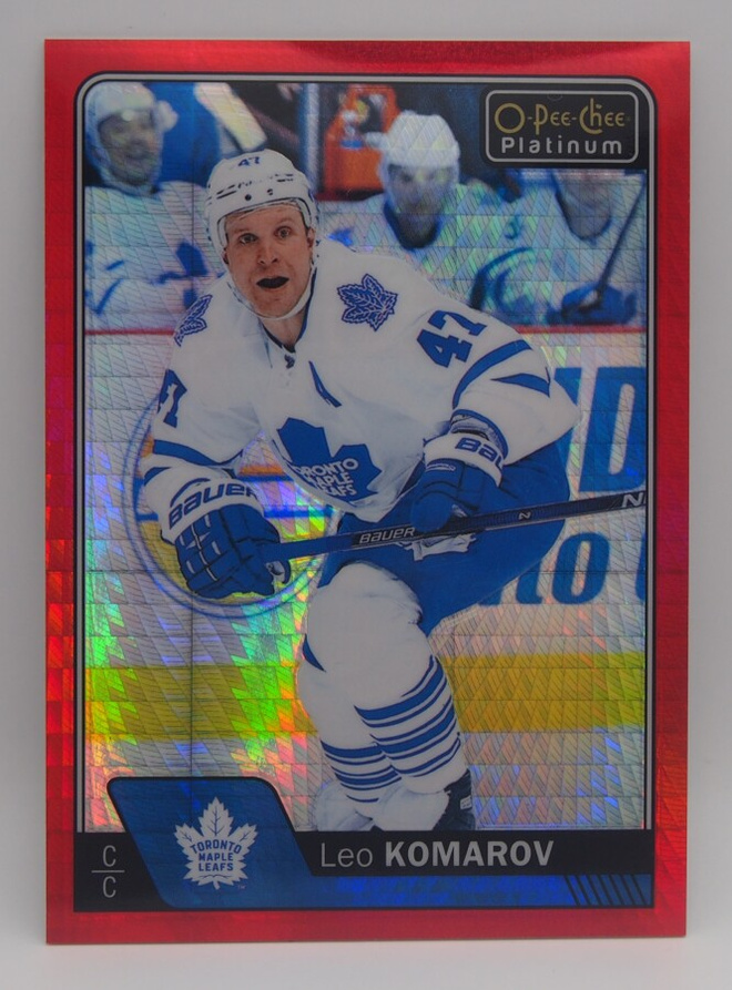2016-17 OPC Platinum Red prism Leo Komarov /199