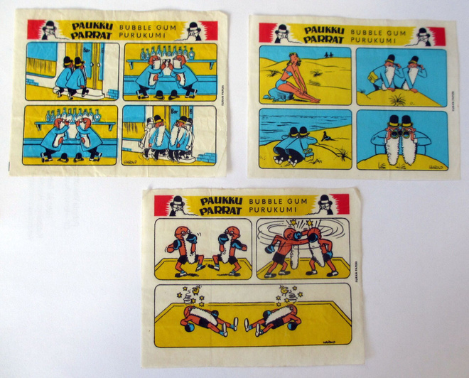 3 x vanha Paukku Parrat kääre