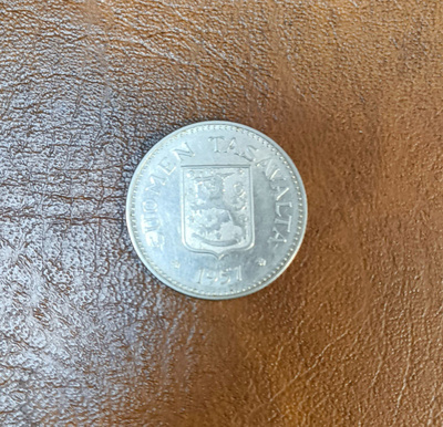 200 markkaa v. 1957, hopeaa