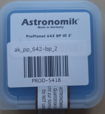 Astronomik ProPlanet 642 BP IR 2"