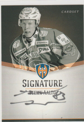 2012/13 Cardset Signature Teemu Aalto Tappara