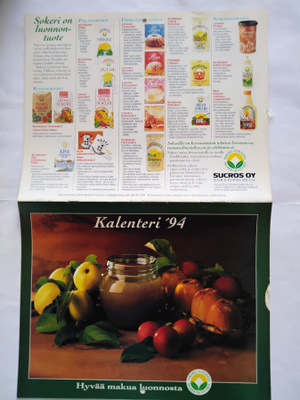 seinäkalenteri Sucros 1994