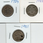 3 kpl hevosmiehen markkoja 1921,22,24 - pikkukuva 1