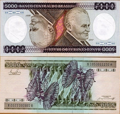 Brasilia 5000 Cruzeiros v.1984 (P-202c) UNC