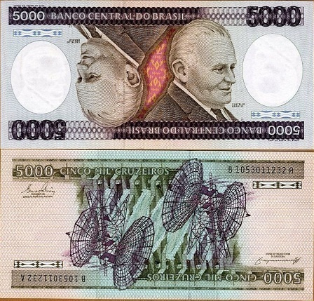 Brasilia 5000 Cruzeiros v.1984 (P-202c) UNC
