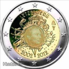 UNC 2€ Euro 10 Vuotta, Luxemburg - pikkukuva 2