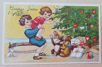 Lapset iloitsevat joululahjoistaan, p. 1932