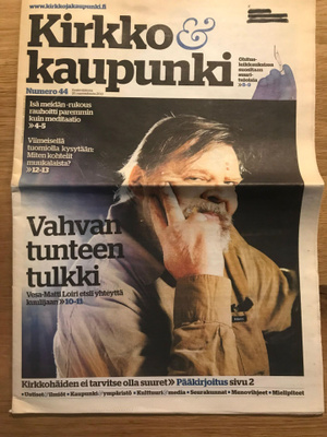 Kirkko & Kaupunki lehti  44-2013 Vesa-Matti Loiri kannessa