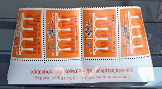 1984 Eurooppa 1,40 mk, muuttunut ilmestymispäivä