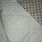 Beige ruudullinen puuvilla tikkikangas 150x110cm - pikkukuva 3
