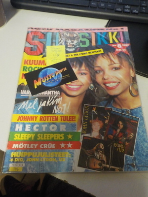 SUOSIKKI #8 / 1987 LEHTI + DIO, U2 JA JOHN LYDON JULISTE