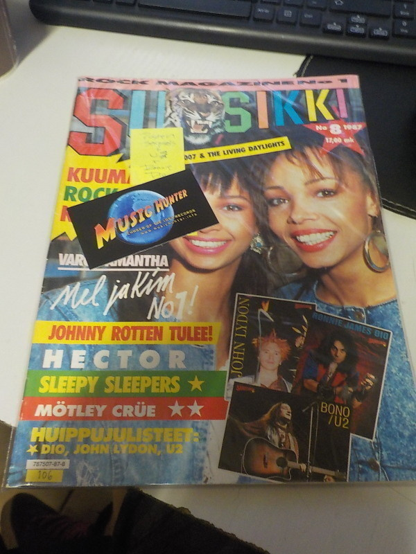 SUOSIKKI #8 / 1987 LEHTI + DIO, U2  JA JOHN LYDON JULISTE