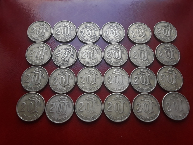 SUOMI 20 MARKKA x 24.. 1953.1954