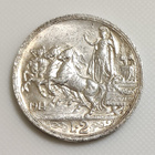 Italia 2 Lire 1914, Vittorio Emanuele III, Hopeakolikko - pikkukuva 1