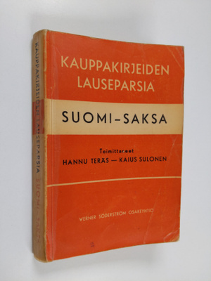 Hannu Teräs : Kauppakirjeiden lauseparsia : suomi-saksa