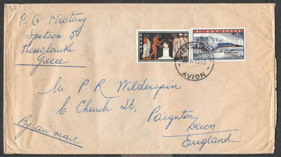 Postilähetys - Kreikka-Englanti (Mic. 735, 674, 731, 729)