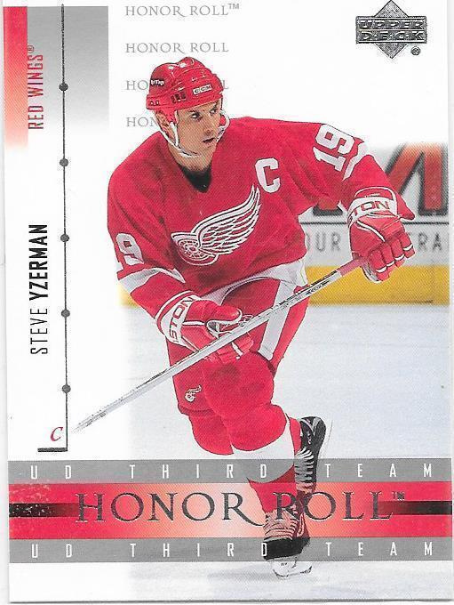 2001-02 UD Honor Roll #20 Steve Yzerman Detroit Red Wings
