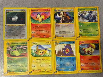 Pokémon Vintage 8 korttia – Pikachu, Magnemite 1st Edition
