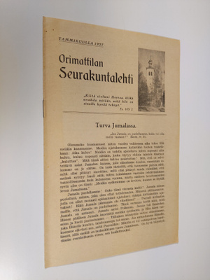 Orimattilan seurakuntalehti 1/1937