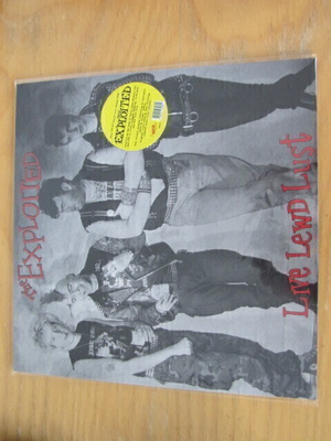 The Exploited Live lewd lust lp muoveissa keltainen vin