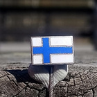 Emalinen Suomen lippu, Halkaisija - 11 mm. Ehjät emalit. - pikkukuva 2