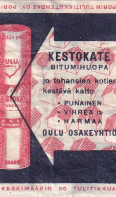 Oulu Osakeyhtiö. Kestokate Bitumihuopa  , s73