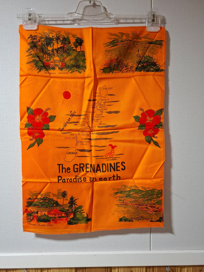 Grenadiinit vintage matkamuisto pyyhe tms.